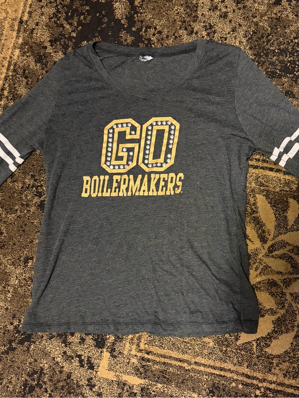 GO Boilermakers Grey Long Sleeve Tee